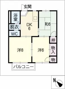 ボナール福塚【1階】の間取り