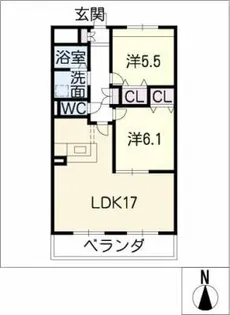 アソシア【2階】の間取り