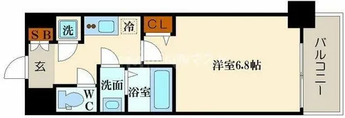 ファーストフィオーレ難波南パークサイド【1階】の間取り