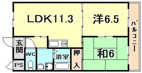 プロスペール門戸【2階】の間取り