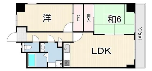 アルカンシェル岡本【4階】の間取り