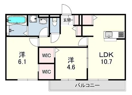 VILLA LE EUPHORIA AKASHI・OKUBOCHO【1階】の間取り