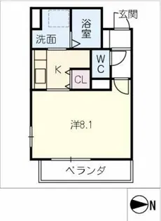 ユーフォニー日比野【3階】の間取り