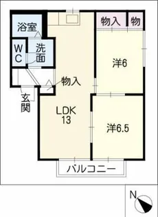 ディアス山中 A・B【2階】の間取り