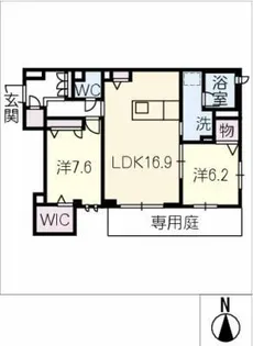 プレミアス ブラン【1階】の間取り
