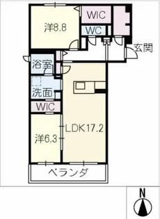 プレミアス ブラン【3階】の間取り