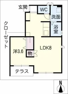 メゾングランメール【1階】の間取り