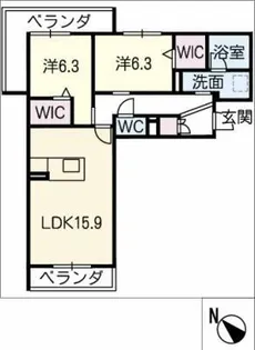 Maison de 釣月【2階】の間取り