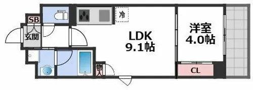 トーシンイーストビル【5階】の間取り