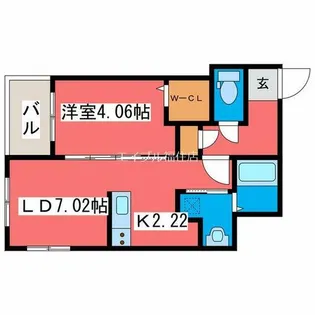 ヴァンテール月寒東【2階】の間取り