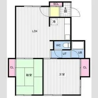 サニーレジデンス【105号室】の間取り