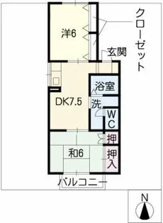 アイ・ユー・ハイツ【1階】の間取り