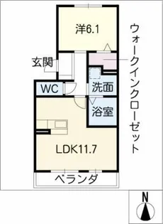Life伝治山【3階】の間取り
