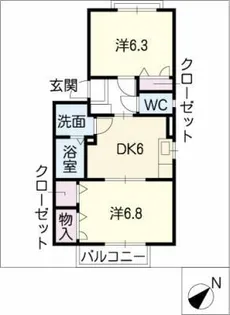 フローラル【1階】の間取り