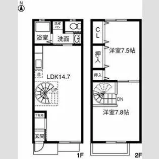 プレジョイア【1階】の間取り