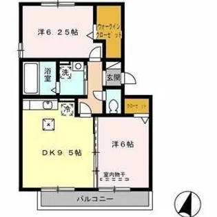 F エフ【105号室】の間取り