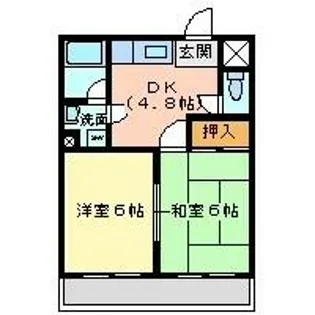 セシル富松【1階】の間取り