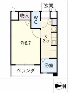 ラ・ポルト【4階】の間取り