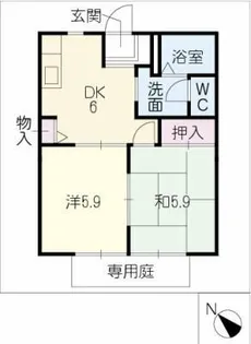 グリーンヒルズⅡ【1階】の間取り
