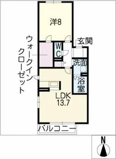 グレイス西篠Ⅰ【1階】の間取り