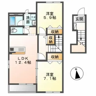 クレール エスト【2階】の間取り