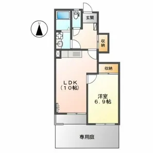 アシューレ広【1階】の間取り