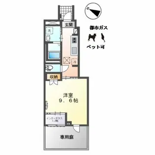 萩原町新築アパート【1階】の間取り