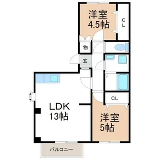ヒルズ伊藤【103号室】の間取り