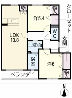 マック ビレッジ【1階】の間取り