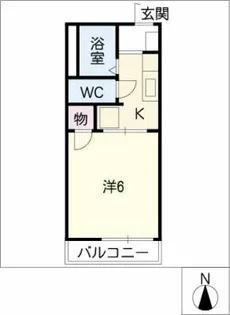 キャトール若園【2階】の間取り