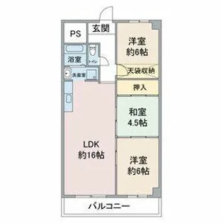 ファミリーハイツ柴田【5階】の間取り