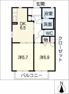 フラワーガーデン【1階】の間取り