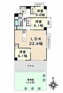愛知県名古屋市瑞穂区松園町2丁目【マンション】の間取り