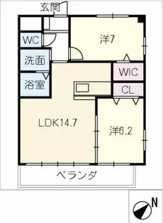 オアシス【1階】の間取り