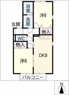エテルノ ミヤケ A棟【2階】の間取り
