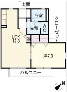 ディアスサファイア浅井【1階】の間取り