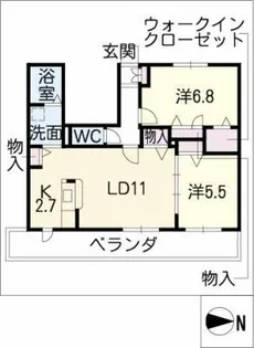 グリーンヒルズ和幸【2階】の間取り