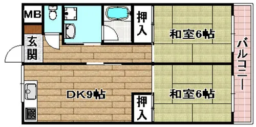 YD千代田【2階】の間取り