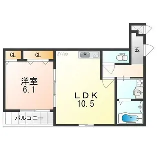 大阪府松原市天美東8丁目【アパート】の間取り