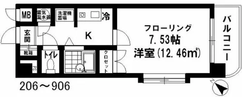 フリースペース57【4階】の間取り