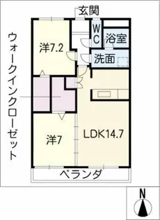 プレシャス大高台【3階】の間取り
