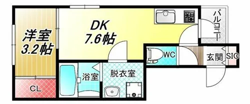 リブレメゾン弥刀Ⅰ【1階】の間取り