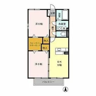 グリーン プレジオ【2階】の間取り