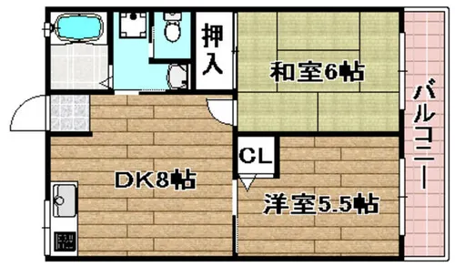 中島ハイム【2階】の間取り
