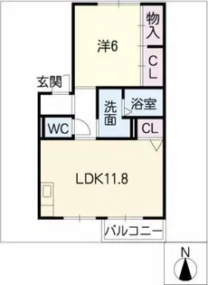 クレセントSHIN【1階】の間取り