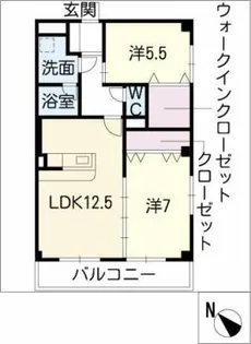 RESIDENCE四季 弐番館【2階】の間取り