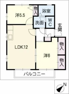 サンハイツ徳重 A棟【2階】の間取り