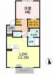 セジュール HODA Ⅱ【2階】の間取り