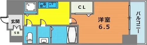 兵庫県神戸市兵庫区新開地3丁目【マンション】の間取り
