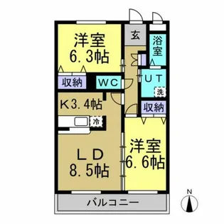 グランシャリオ【3階】の間取り